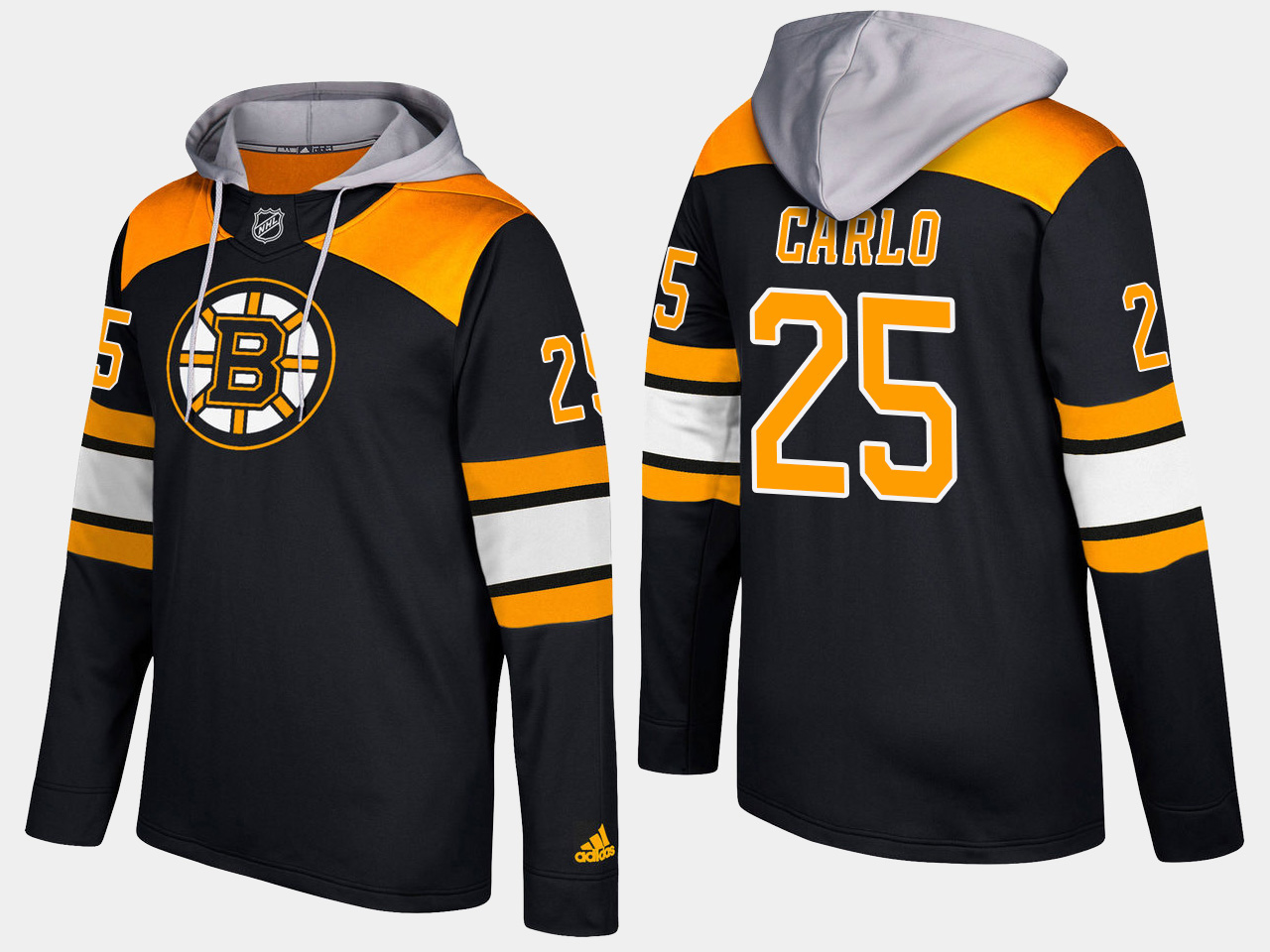 Men NHL Boston bruins #25 brandon carlo black hoodie